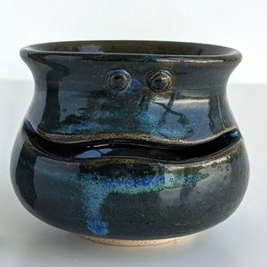 Cute silly face ceramic egg seperator